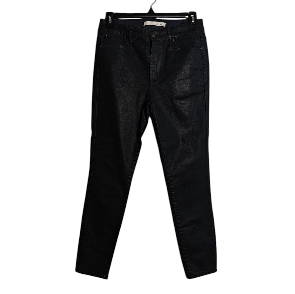 ELLA MOSS High Rise Skinny Ankle Wax Coated Blue Jeans Size 27